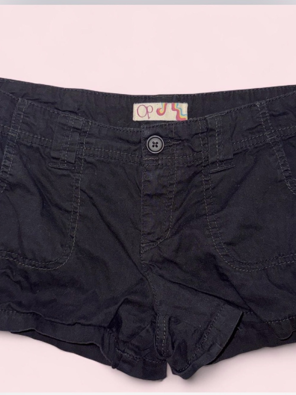 Y2K OP Black Women's Casual Cotton Shorts